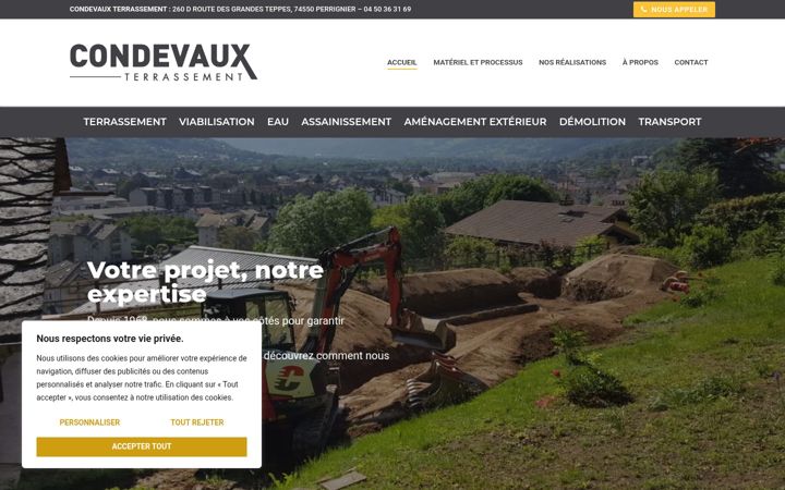 Screenshot of condevauxtp-perrignier.fr