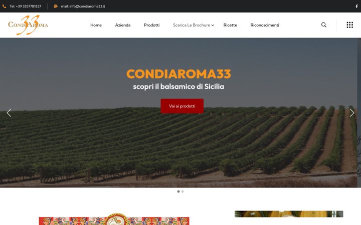 Ekraanipilt saidist condiaroma33.it