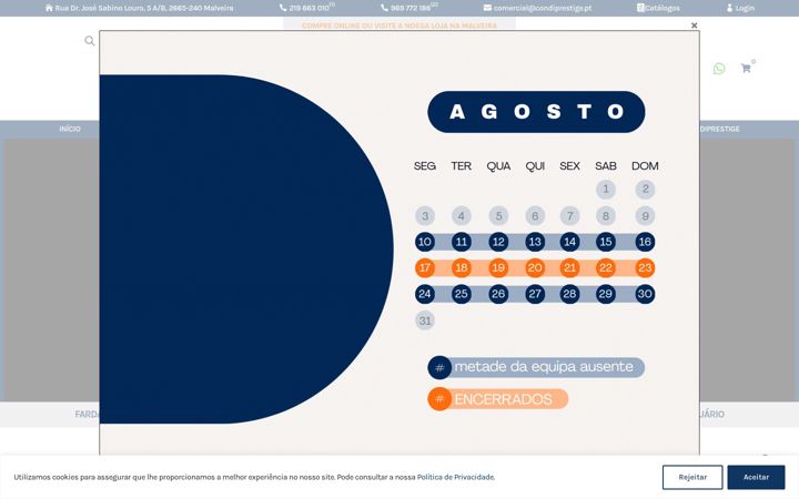 Screenshot of condiprestige.com