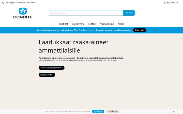 Screenshot of condite.fi