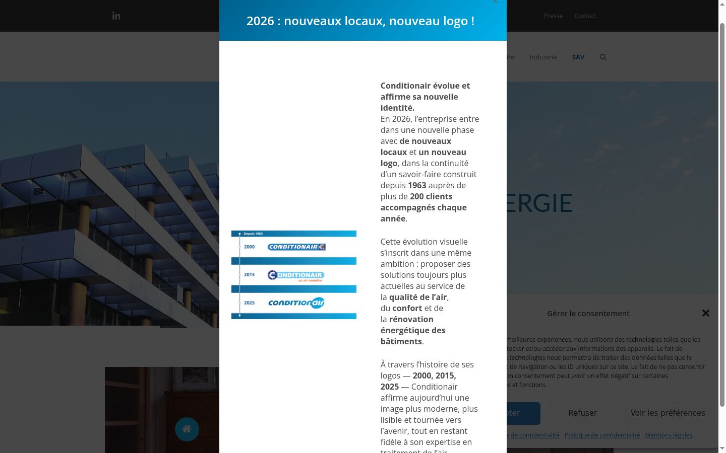 Screenshot des Einwilligungsbanners vor jeglicher Interaktion