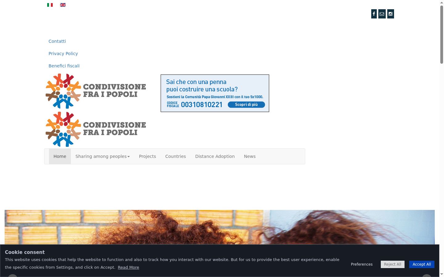 Screenshot des Einwilligungsbanners vor jeglicher Interaktion