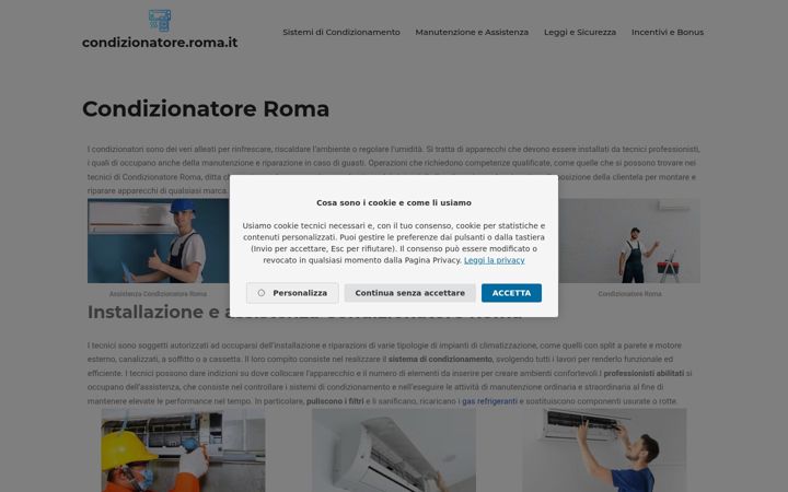 Ekraanipilt saidist condizionatore.roma.it