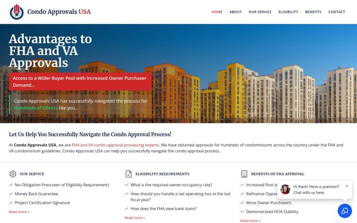 Screenshot of condoapprovalsusa.com