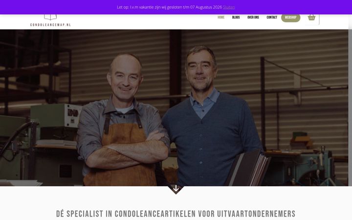 Screenshot of condoleancemap.nl