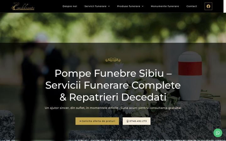 Screenshot of condoleante-sibiu.ro