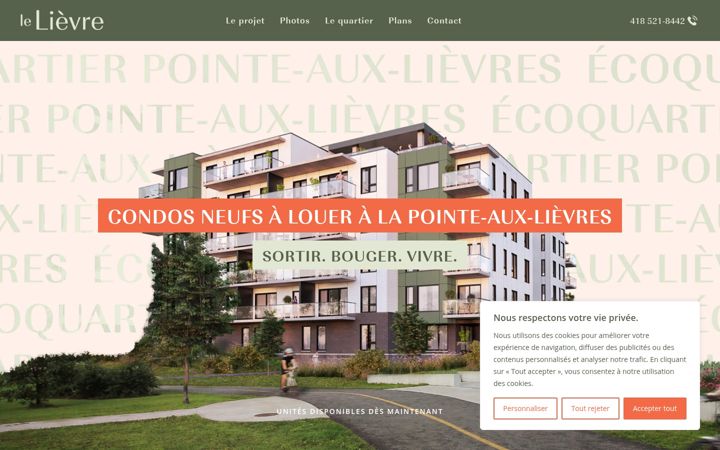 Screenshot of condolelievre.com