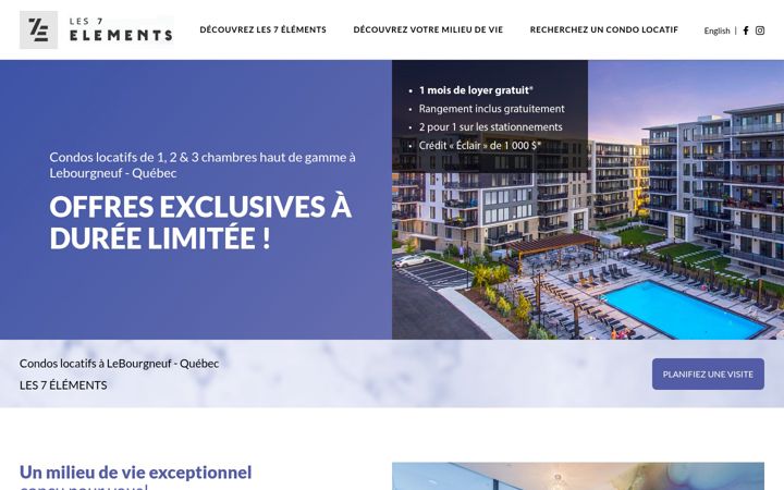 Screenshot of condoles7elements.com