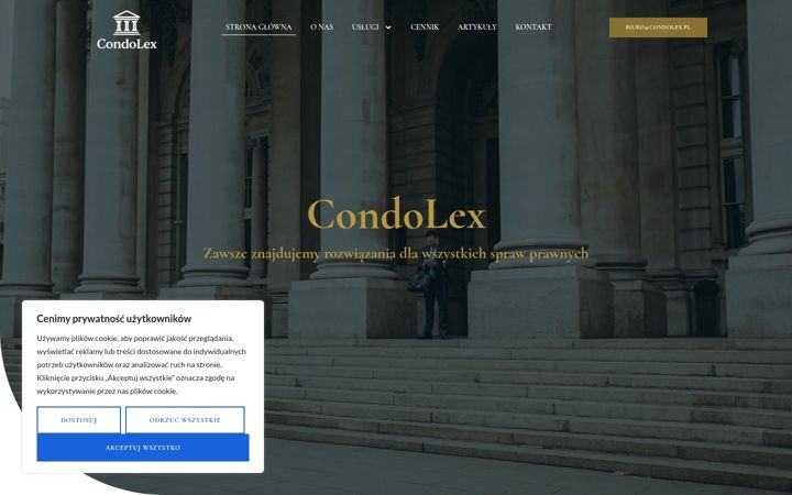 Screenshot of condolex.pl