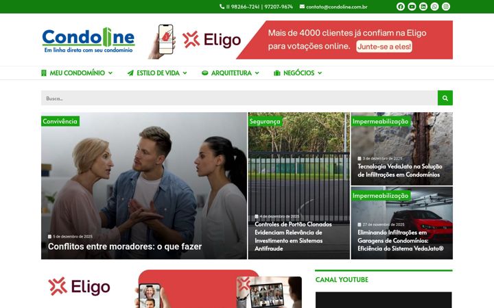 Screenshot of condoline.com.br