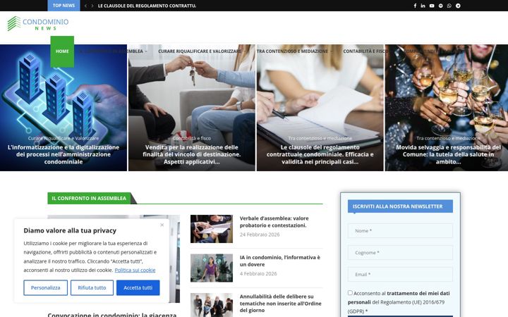 Screenshot of condominio.news