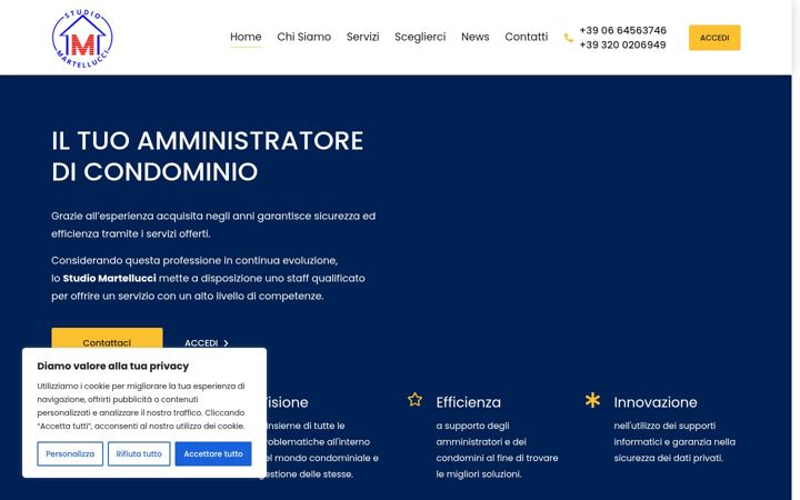 Snímek obrazovky condominiomartellucci.it