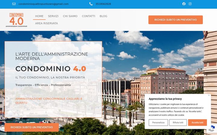 Snímek obrazovky condominioquattropuntozero.it