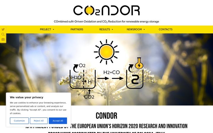 Screenshot of condor-h2020.eu
