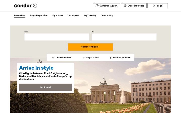 Képernyőkép: condor.com