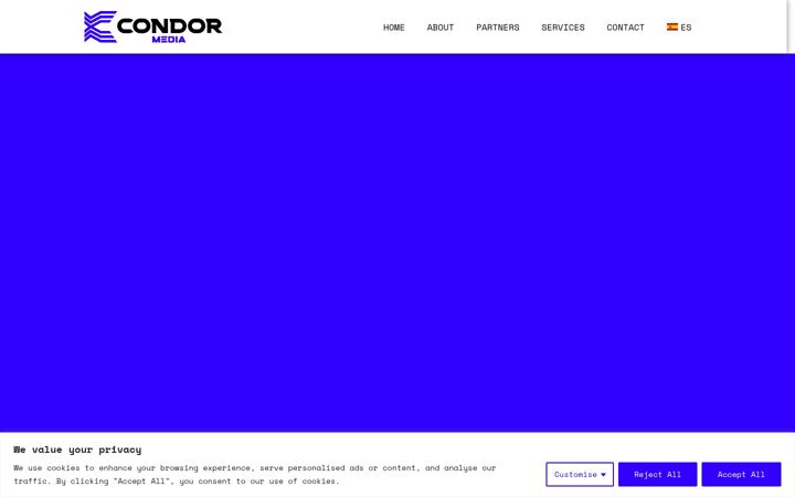 Screenshot of condormedia.io