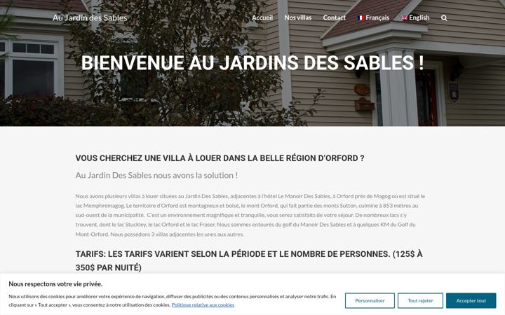 Screenshot of condosdessables.qc.ca