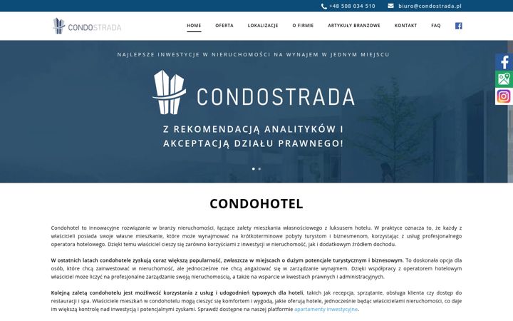Ekrano kopija condostrada.pl