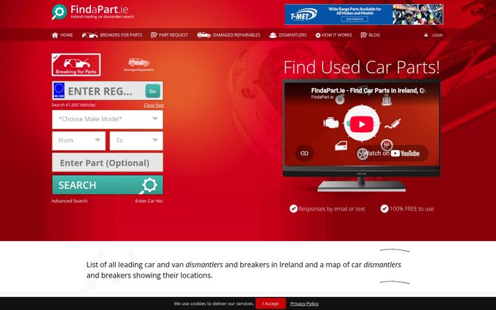 Screenshot of condroncardismantlers.com