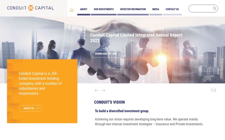 Екранна снимка на conduitcapital.co.za