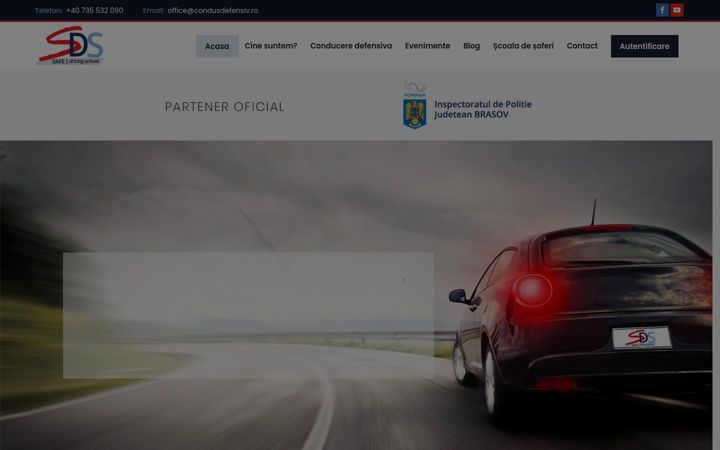 Screenshot of condusdefensiv.ro