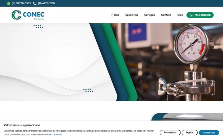 Screenshot of conecgas.com.br