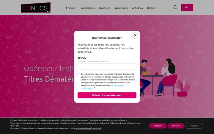 Screenshot of conecs.fr