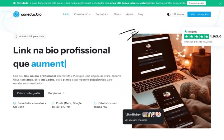 Screenshot of conecta.bio