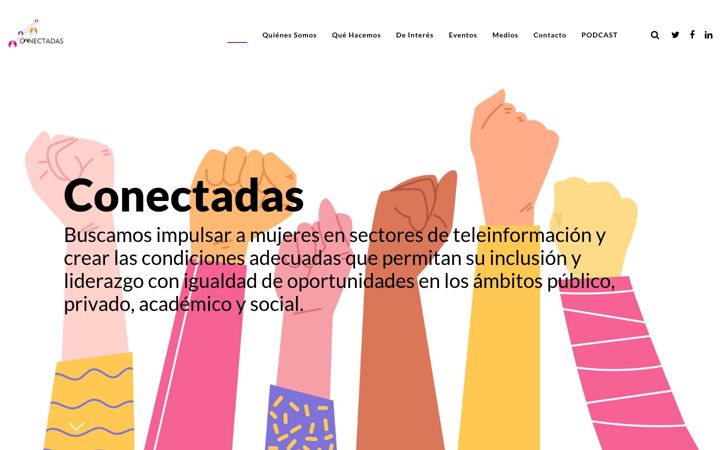 Screenshot of conectadas.org