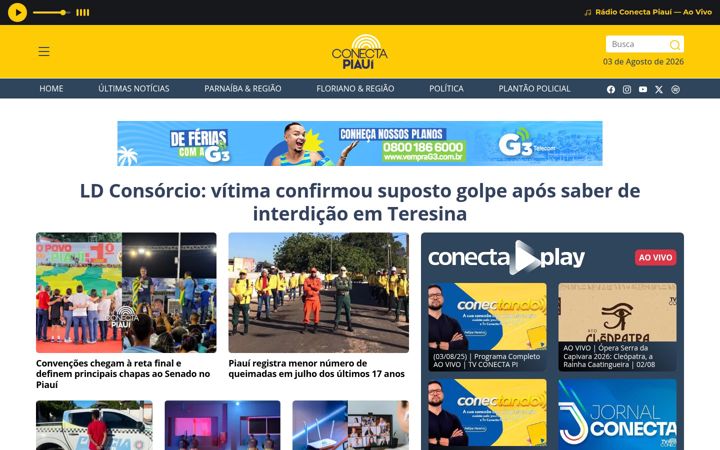 Screenshot di conectapiaui.com.br