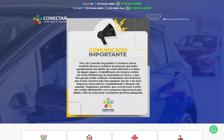 Screenshot di conectarseguros.com.br