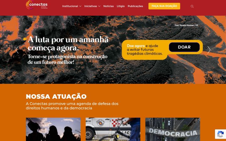 Screenshot von conectas.org