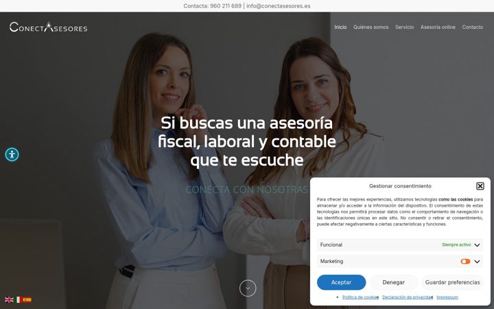 Screenshot of conectasesores.es