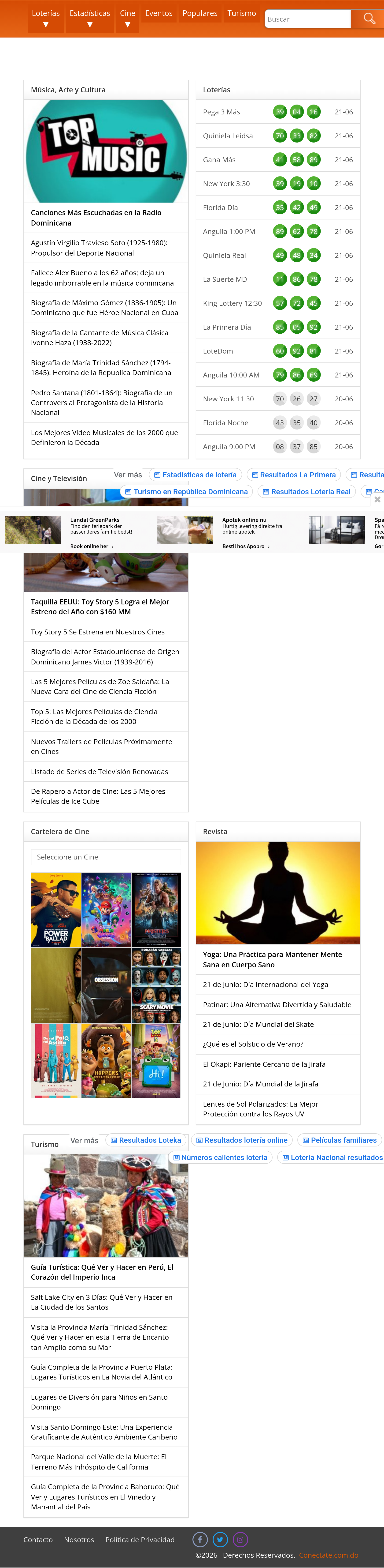 Tablet screenshot of conectate.com.do