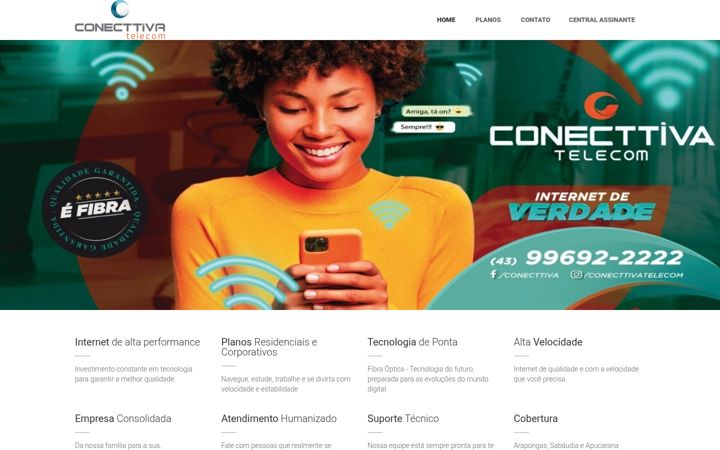 Snímek obrazovky conecttiva.com.br