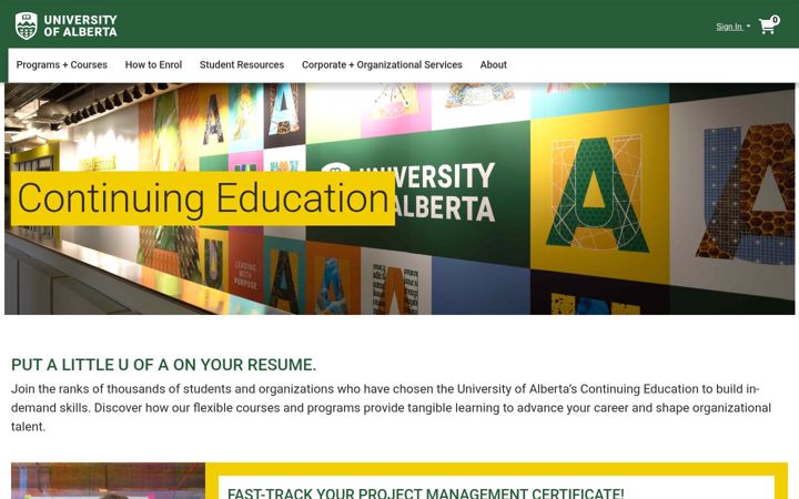 Skärmbild av coned.ualberta.ca