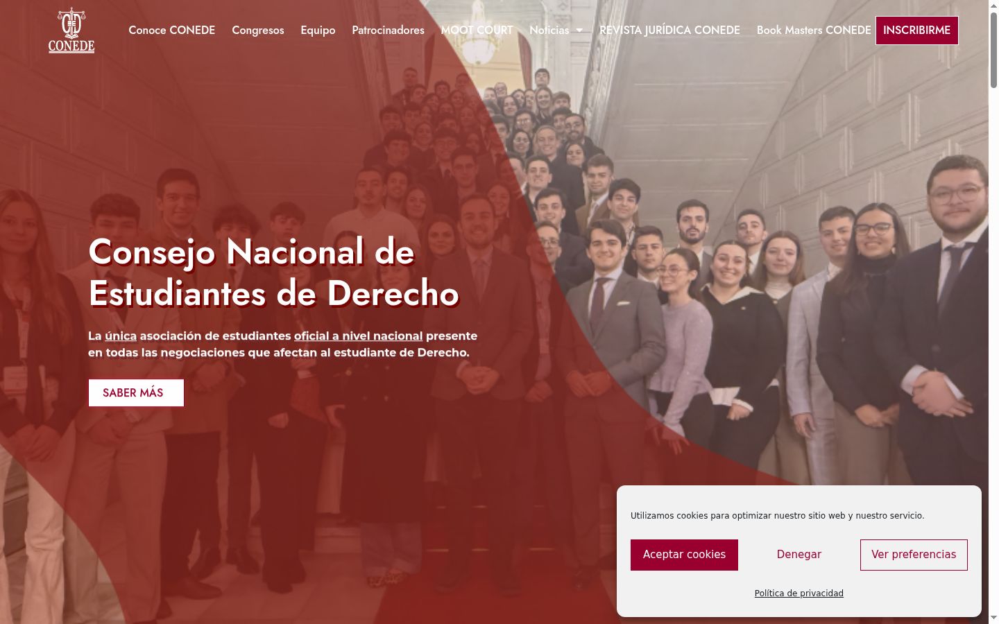 Capture d'écran de la bannière de consentement affichée avant toute interaction