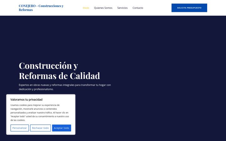 Screenshot of conejeroconstrucciones.es
