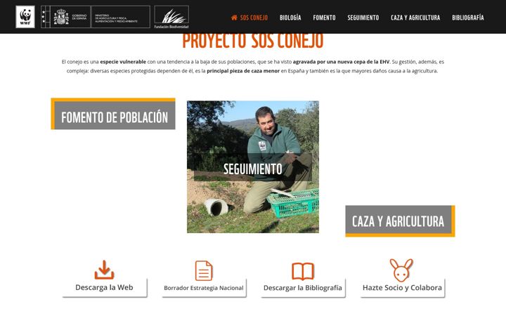 Capture d'écran de conejowwf.es