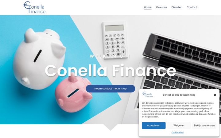Screenshot of conellafinance.nl