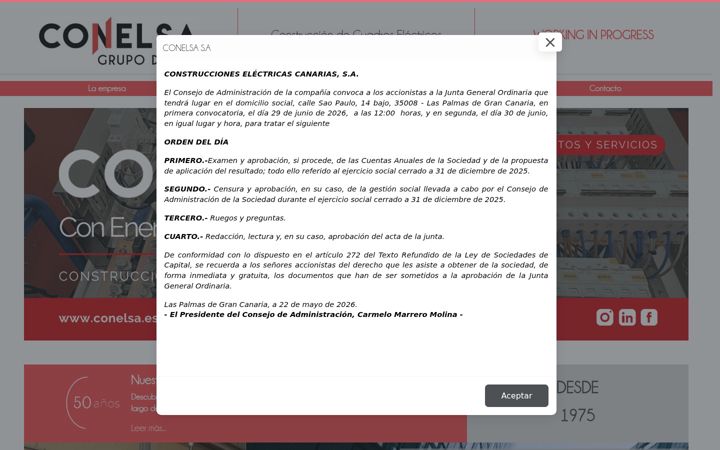Screenshot του conelsa.es