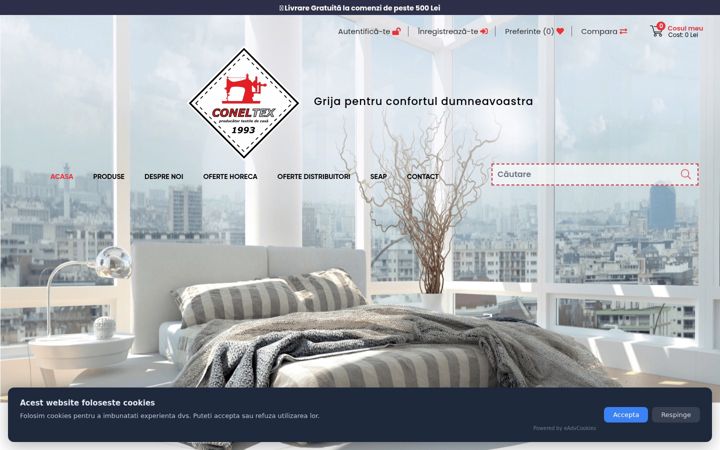 Screenshot of coneltex.ro