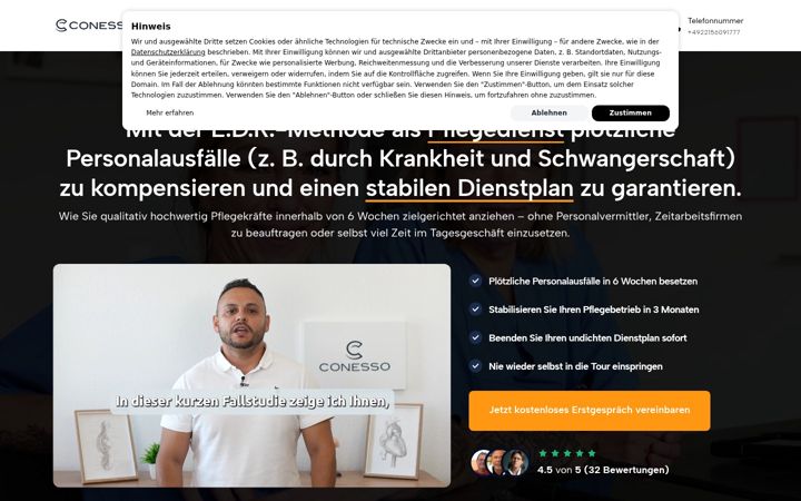 Screenshot of conesso.de