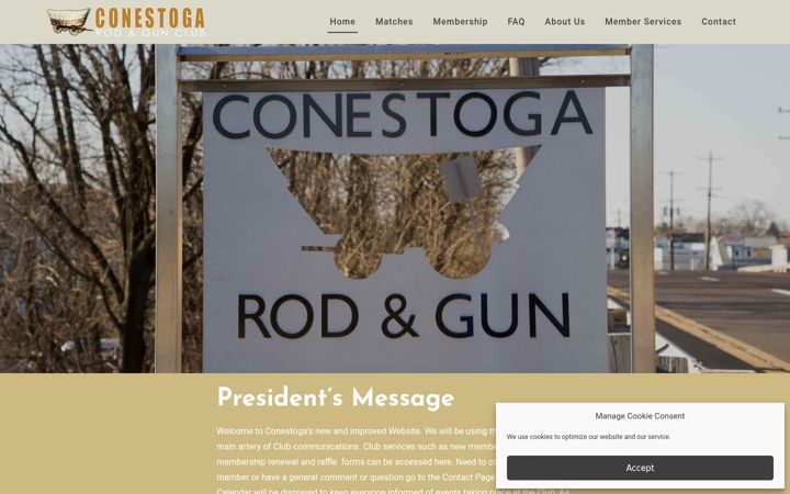 Screenshot of conestogagunclub.org