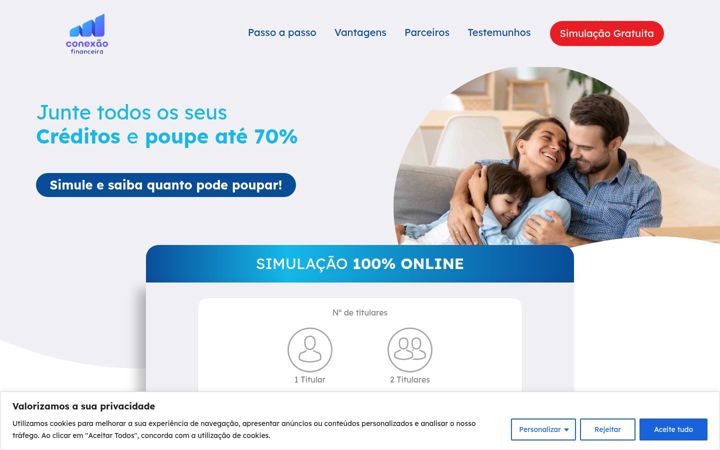 Screenshot of conexao-financeira.pt
