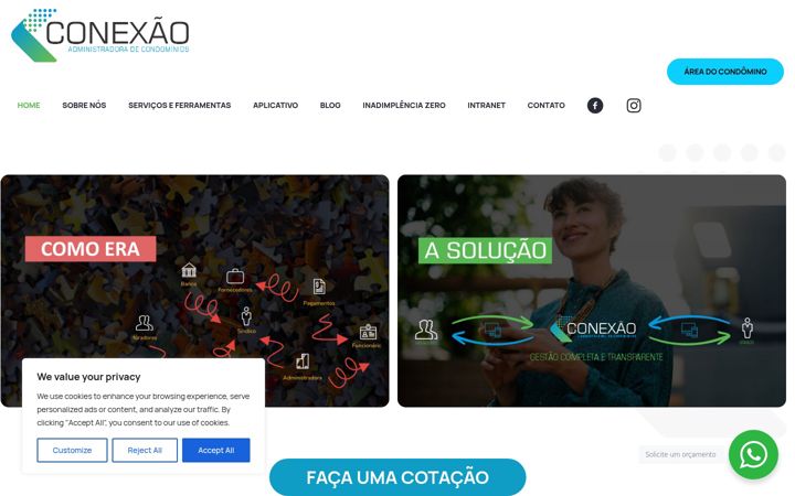 Screenshot of conexaoadm.com