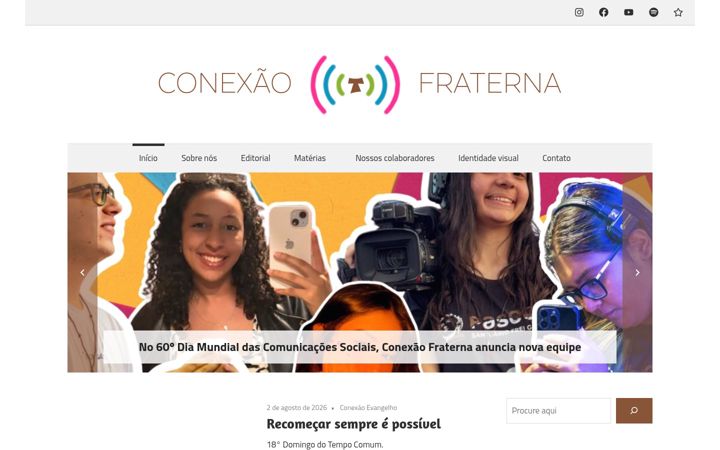 Screenshot of conexaofraterna.com.br