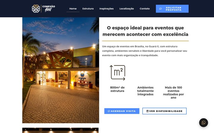 Screenshot of conexaohall.com.br