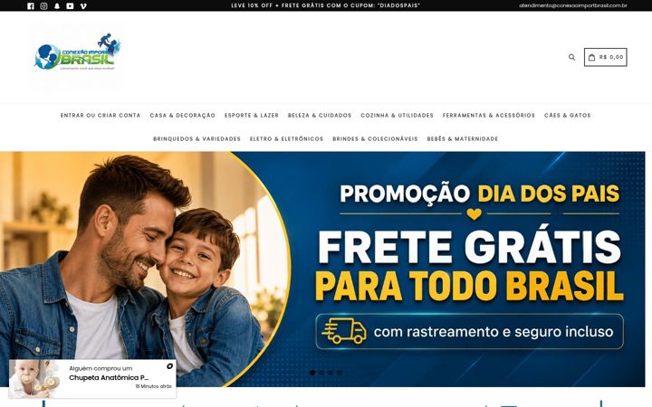 Screenshot di conexaoimportbrasil.com.br