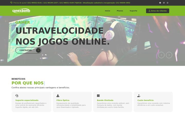 Screenshot of conexaomb.com.br